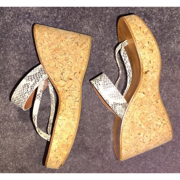 K Jacques Python print Wedges Sz 9 Pristine! - Picture 6 of 8